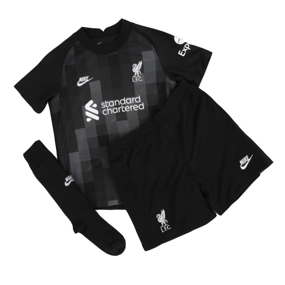 Liverpool 2021-2022 Home Goalkeeper Mini Kit (Black)_0