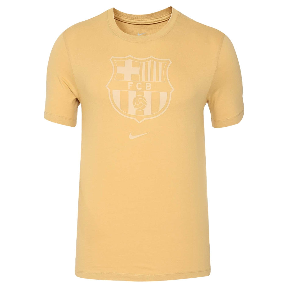 2022-2023 Barcelona Evergreen Crest Tee (Gold)_0