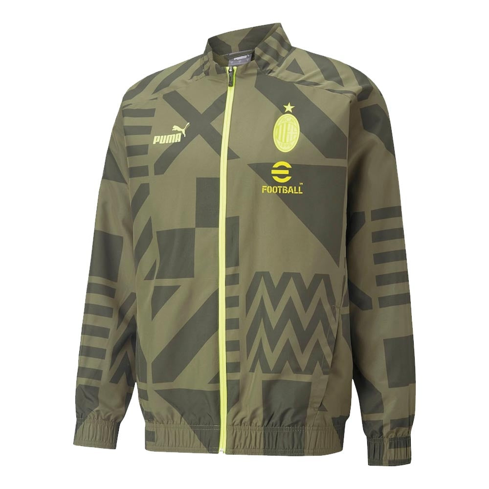 2022-2023 AC Milan Pre-Match Jacket (Dark Green)_0