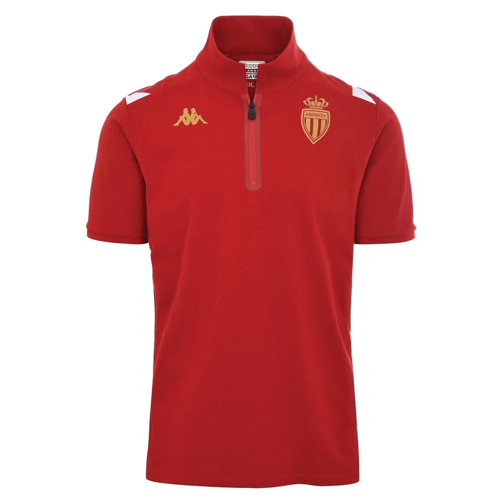 2022-2023 Monaco Zip Polo Shirt (Red)_0