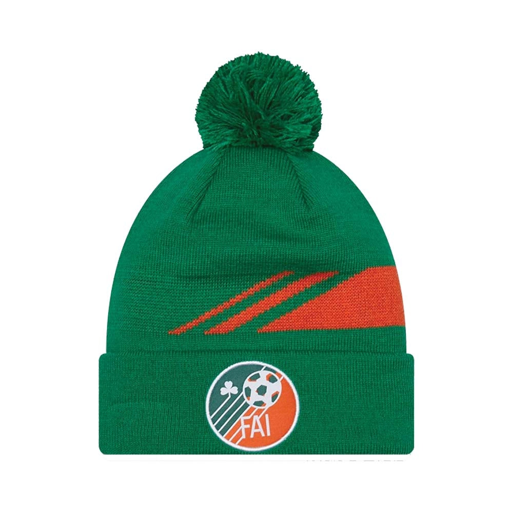 2022-2023 Ireland FAI Stripe Bobble Cuff Beanie_0