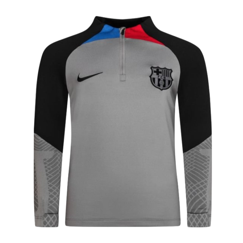 2022-2023 Barcelona Strike Drill Training Top (Grey) - Kids_0