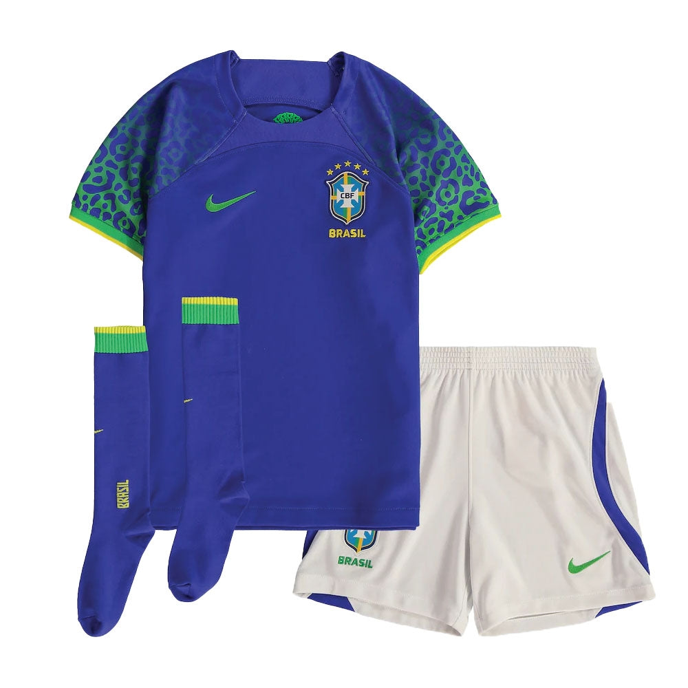 2022-2023 Brazil Away Little Boys Mini Kit_0