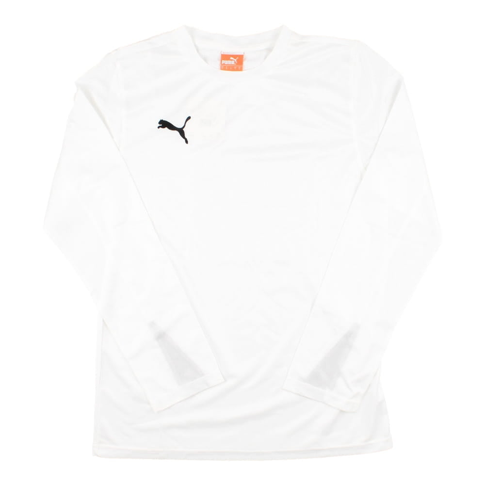 Puma Team Long Sleeve Football Shirt (White)_0