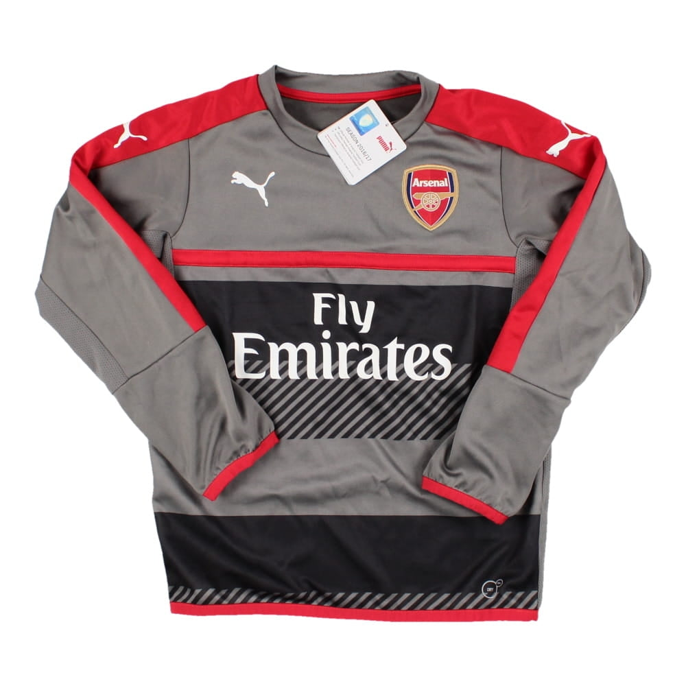 2016-2017 Arsenal Training Sweat (Steel Gray) - Kids_0