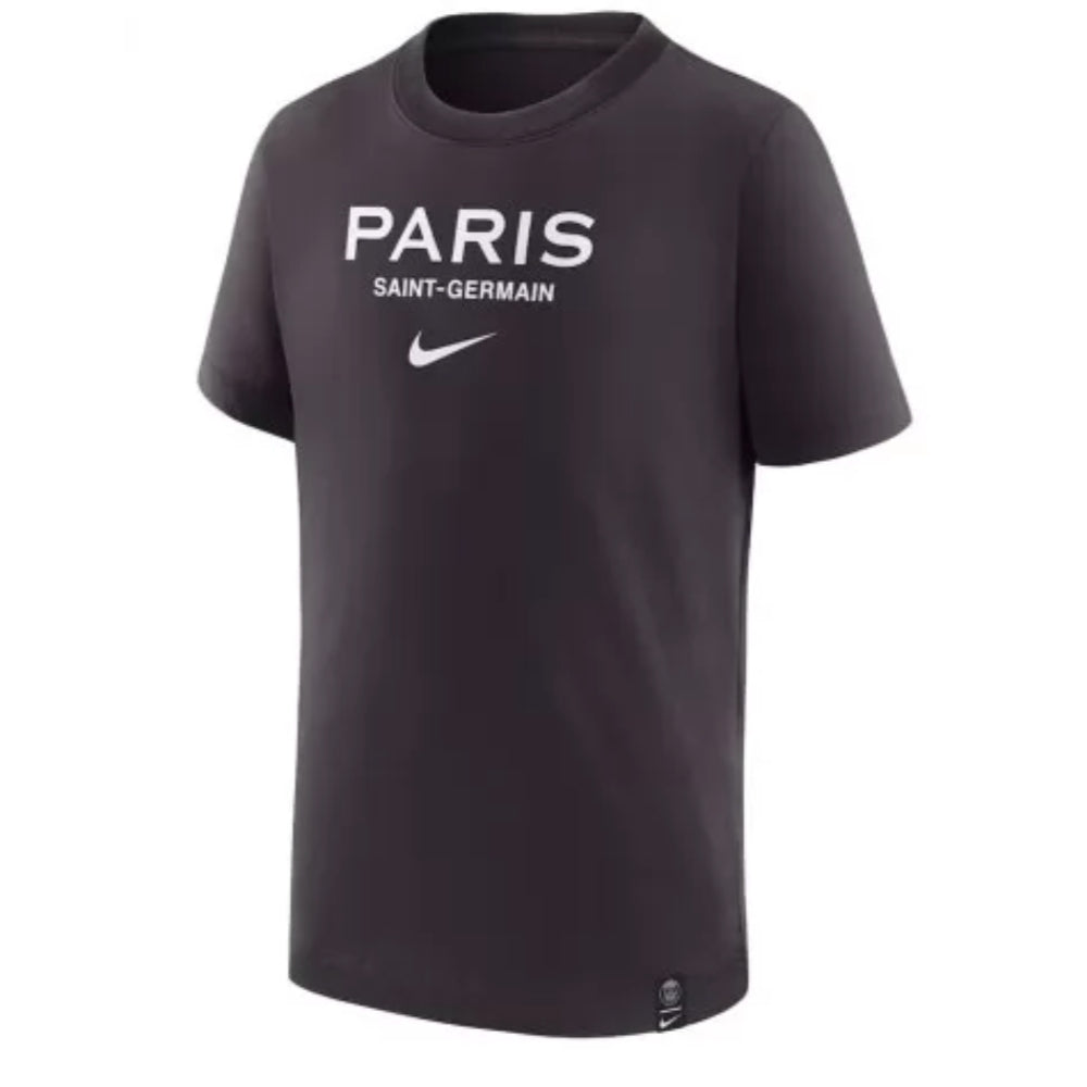 2022-2023 PSG Swoosh Tee Black - Kids_0