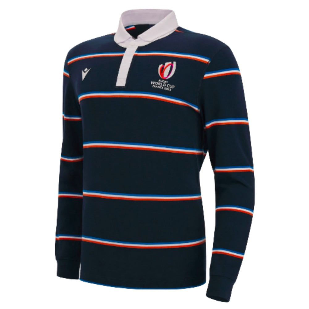 Macron RWC 2023 Cotton Tricolore Rugby Jersey (Navy)_0