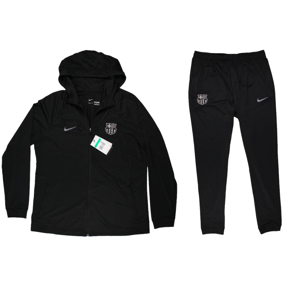 2022 2023 Barcelona CL Hooded Strike Tracksuit Black