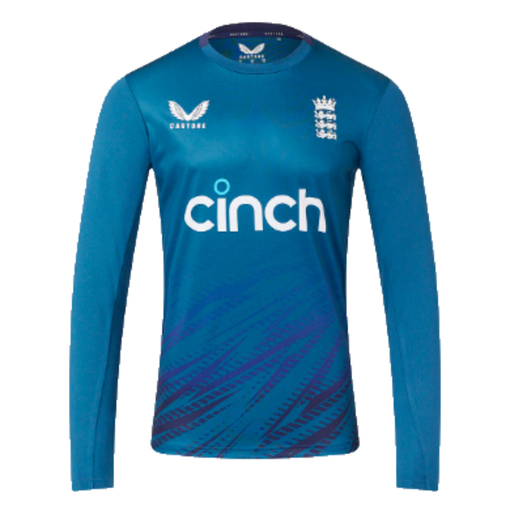 2023 England Cricket Training Long Sleeve Shirt (Deep Dive)_0