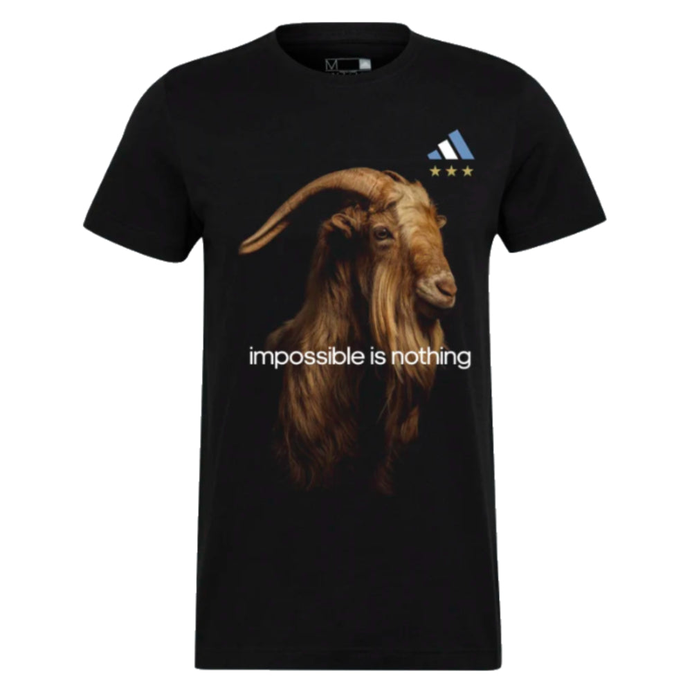 Messi Football GOAT Graphic Tee (Black)_0