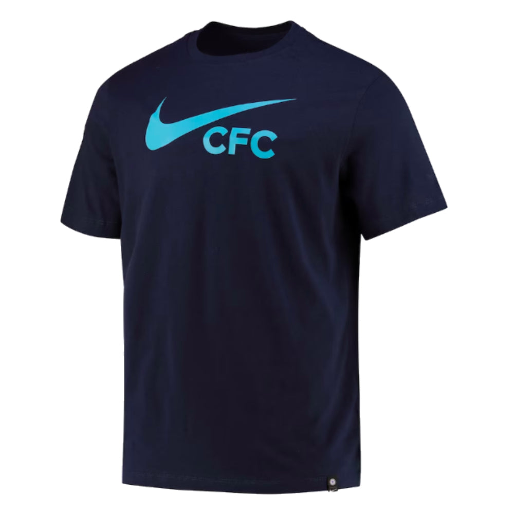 2022-2023 Chelsea Swoosh Tee (Navy)_0