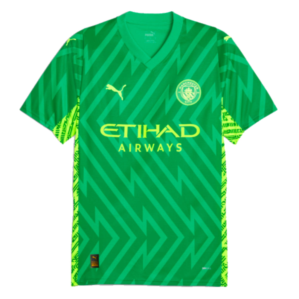 2023-2024 Man City Goalkeeper Shirt (Green) - Kids_0