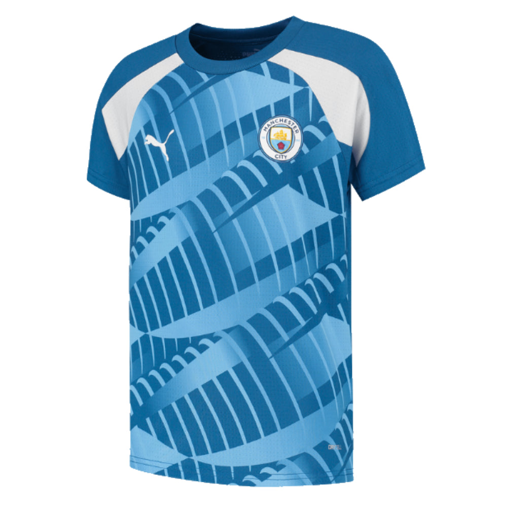 2023-2024 Man City Pre-Match Jersey (Lake Blue) - Kids_0