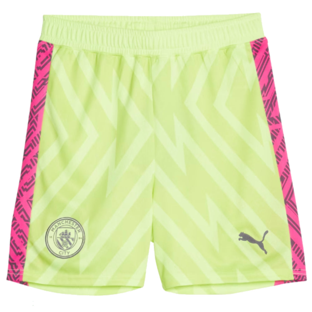 2023-2024 Man City Goalkeeper Shorts (Yellow) - Kids_0