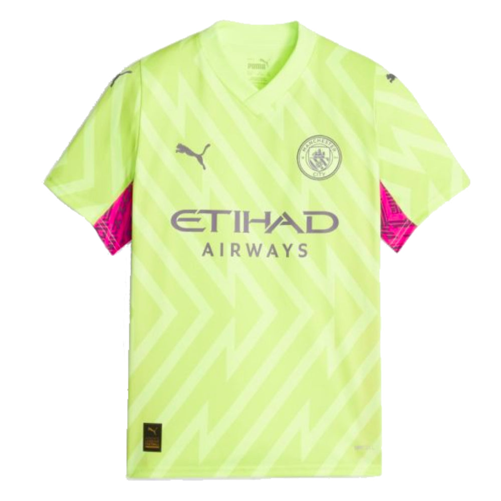 2023-2024 Man City Goalkeeper Shirt (Yellow) - Kids_0