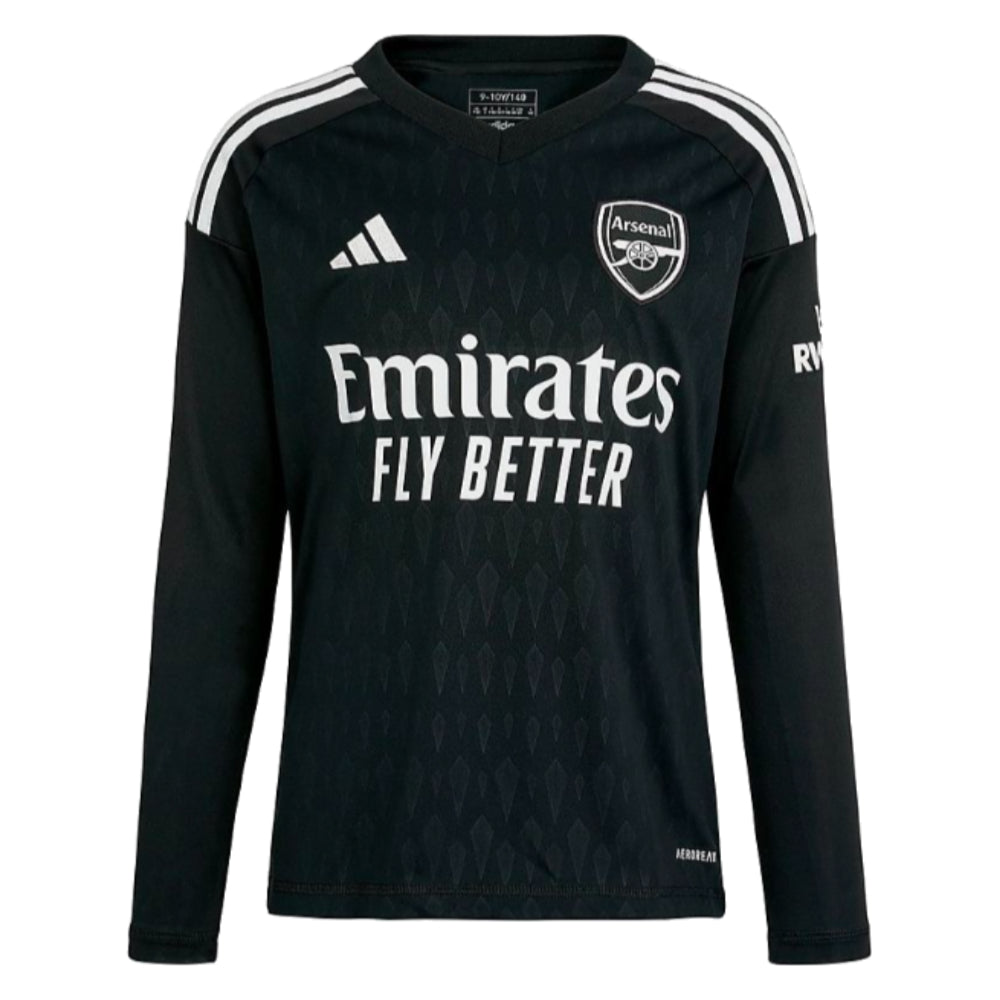 2023-2024 Arsenal Home Goalkeeper Shirt (Black) - Kids_0