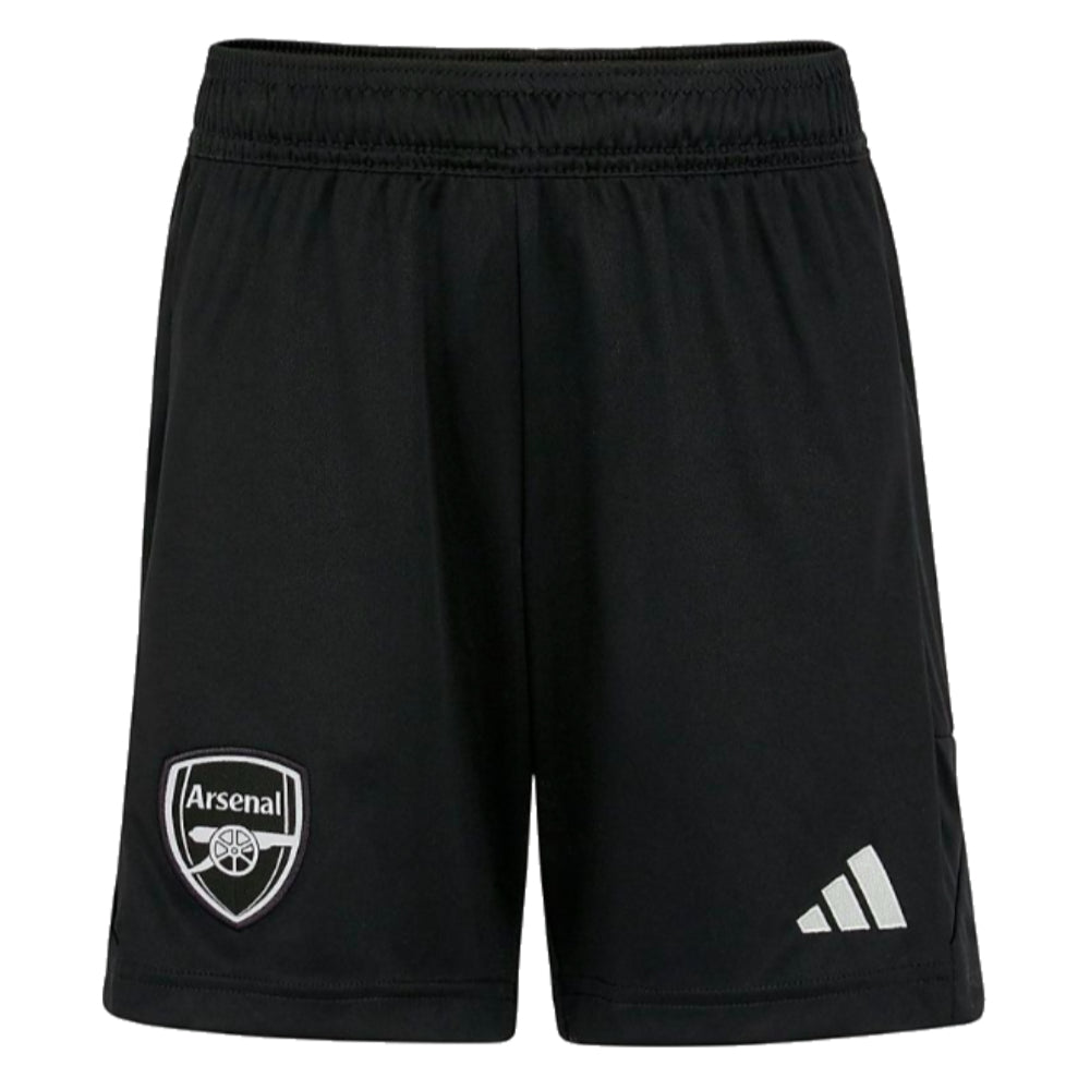 2023-2024 Arsenal Home Goalkeeper Shorts (Black) - Kids_0
