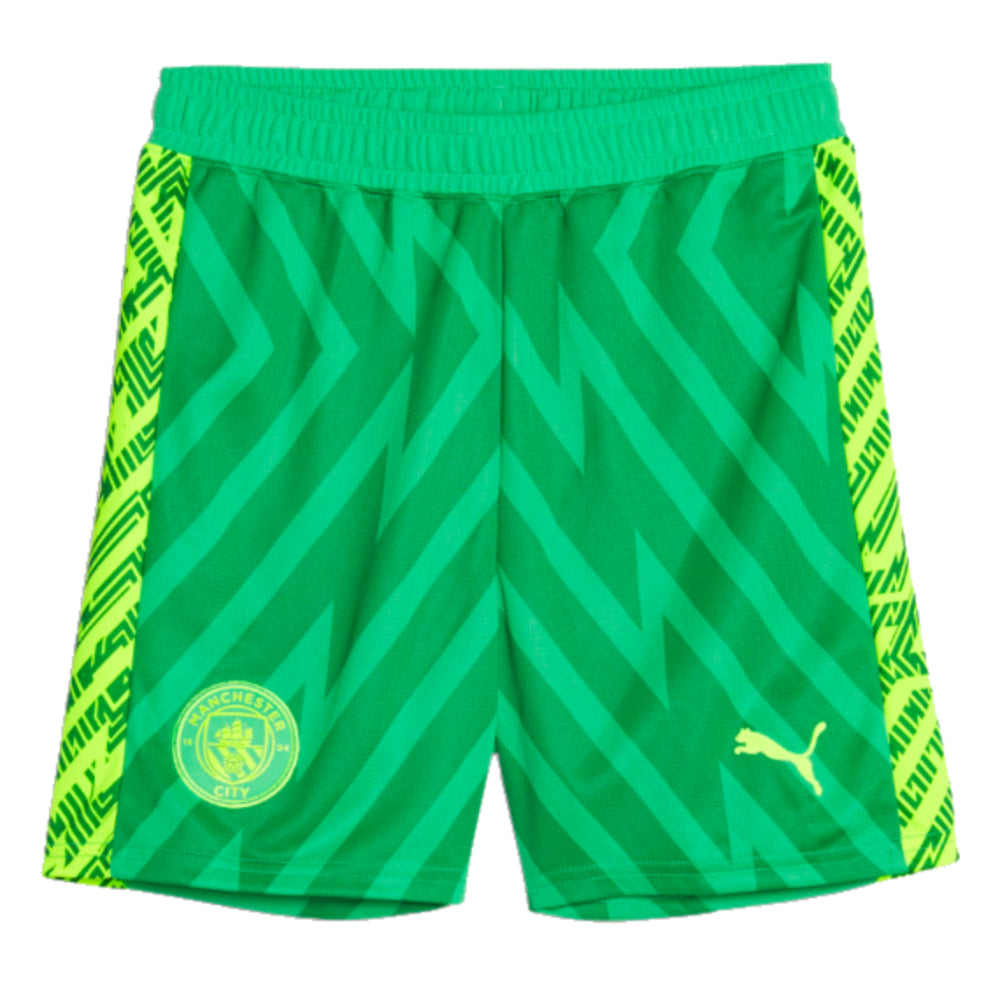 2023-2024 Man City Home Goalkeeper Shorts (Green) - Kids_0