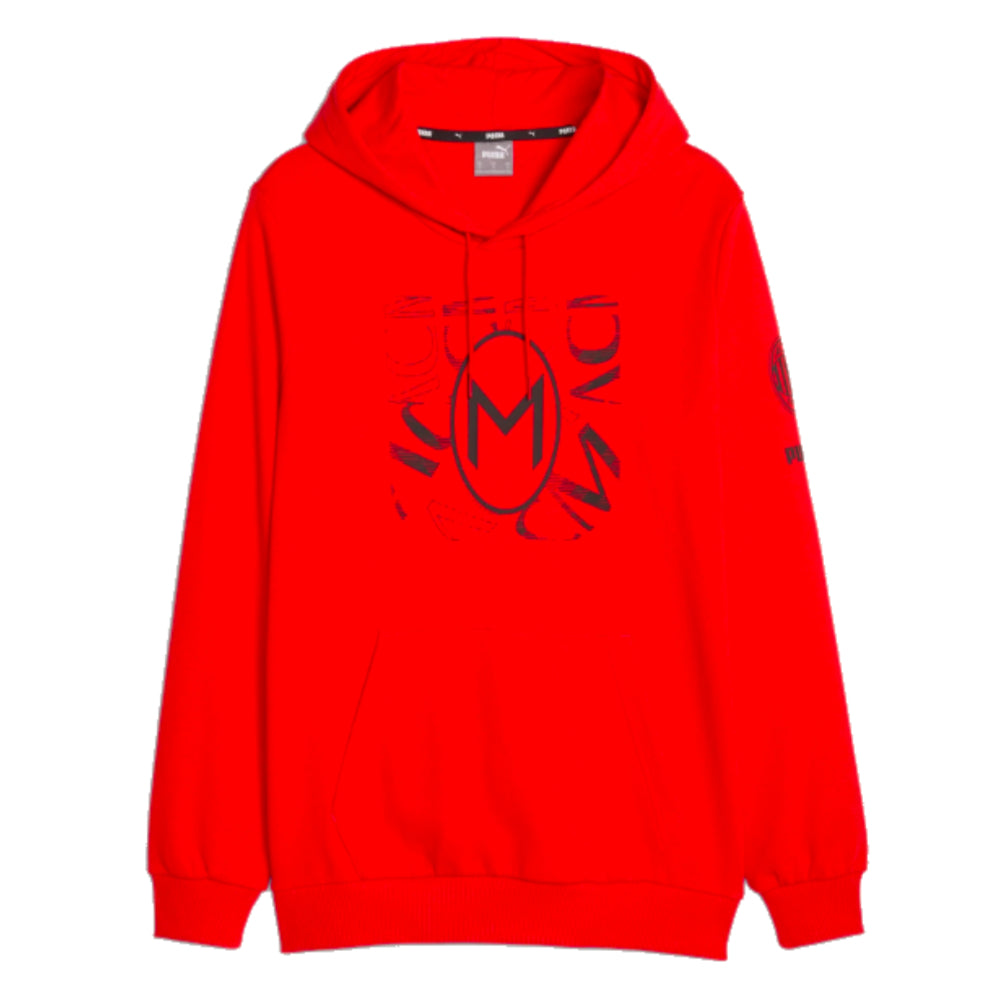2023-2024 AC Milan FtblCore Graphic Hoody (Red)_0