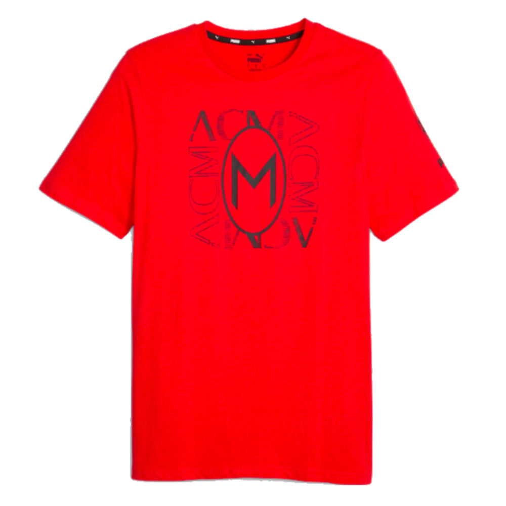 2023-2024 AC Milan FtblCore Graphic Tee (Red)_0