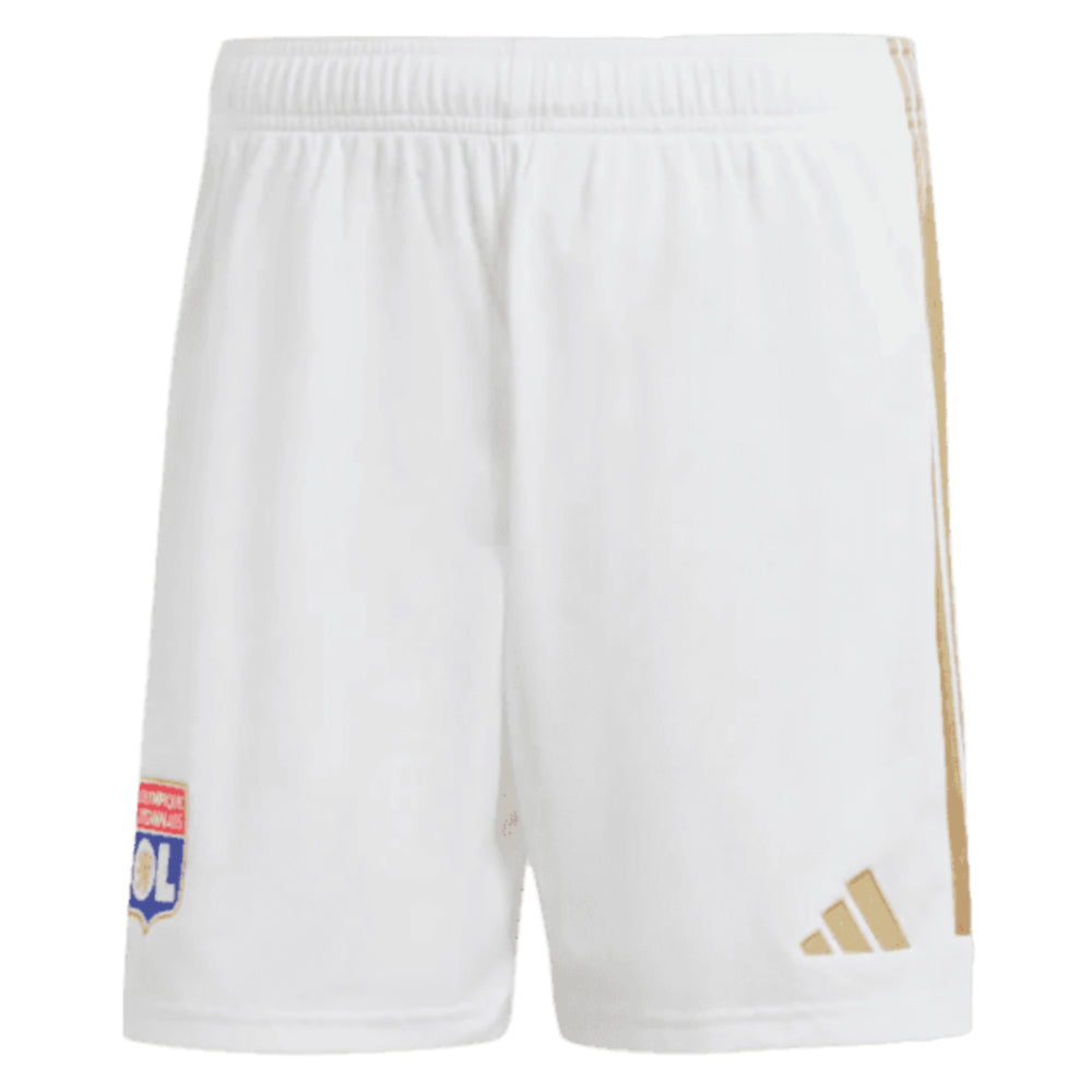 2023-2024 Olympique Lyon Home Shorts (White)_0