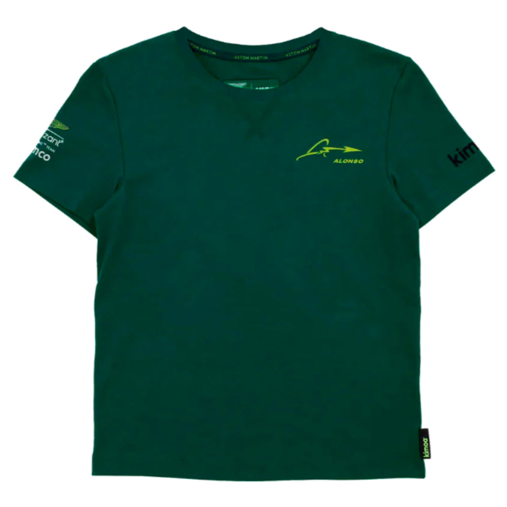 2023 Aston Martin Lifestyle Alonso T-Shirt (Green) - Kids_0