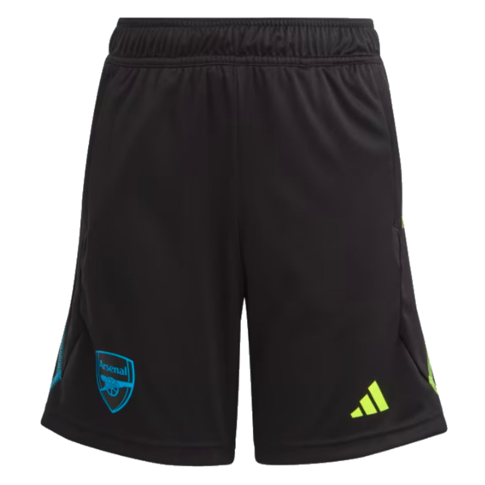 2023-2024 Arsenal Training Shorts (Black) - Kids_0