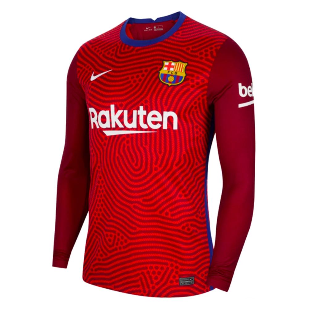 2020-2021 Barcelona Away Goalkeeper Shirt (Red) - Kids_0