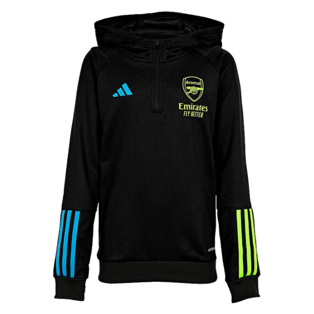 2023-2024 Arsenal Hoody (Black) - Kids_0