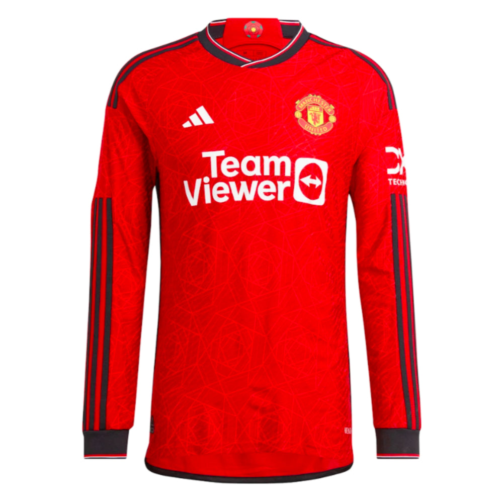 2023-2024 Man Utd Authentic Long Sleeve Home Shirt_0