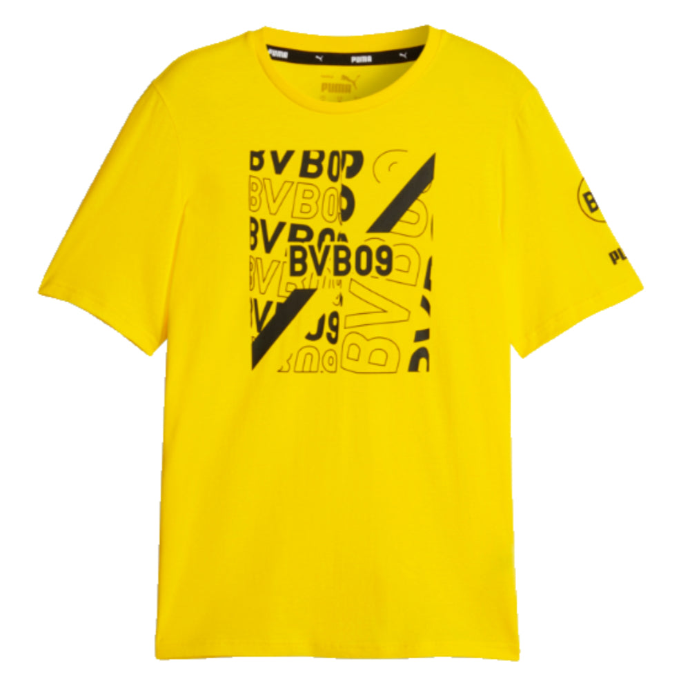 2023-2024 Borussia Dortmund FtblCore Graphic Tee (Yellow)_0