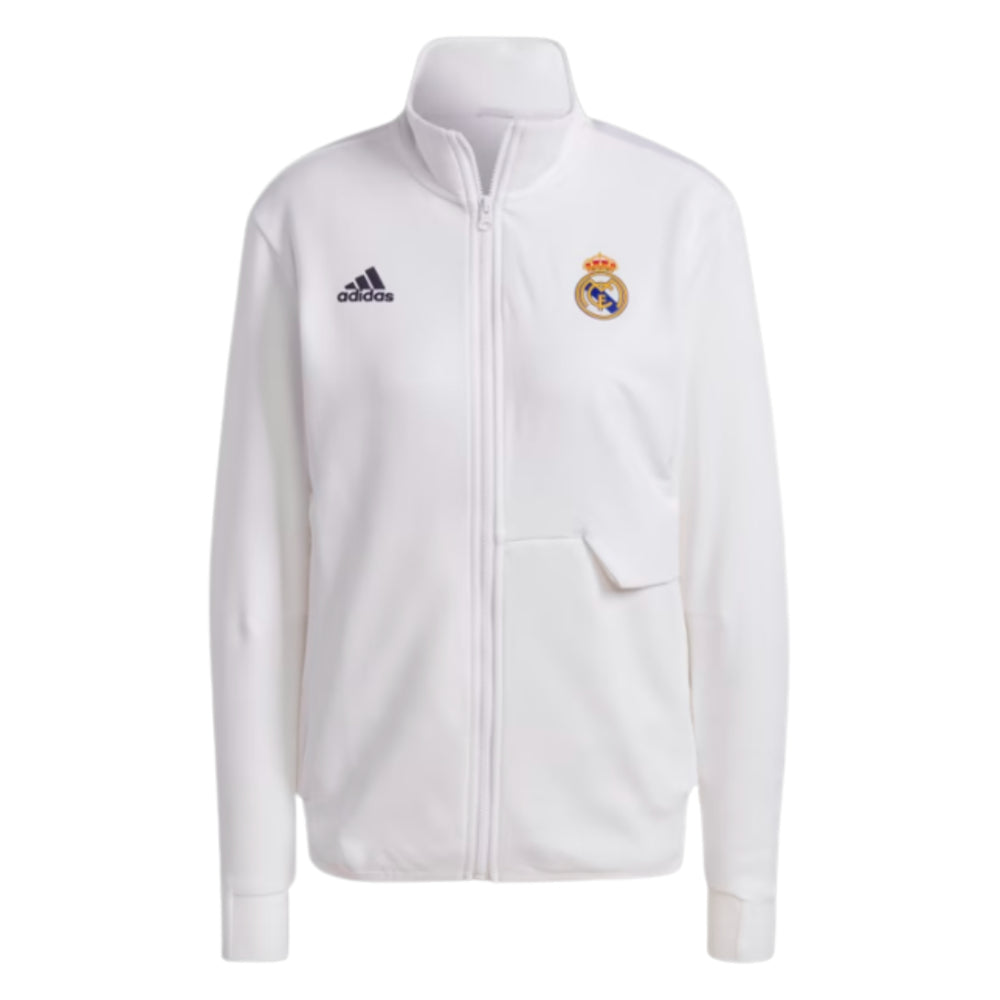 2023-2024 Real Madrid Anthem Jacket (White) - Ladies_0