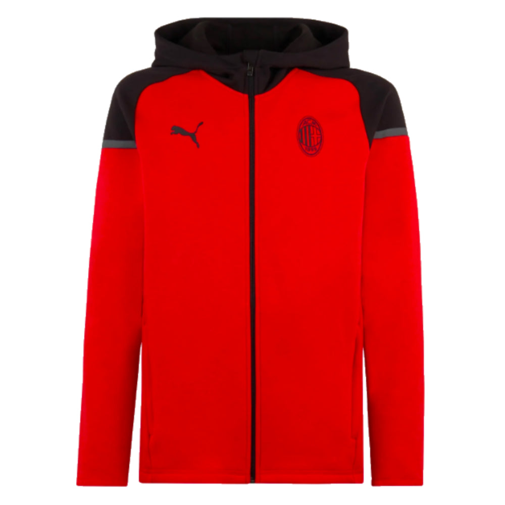 2023-2024 AC Milan Casuals Hooded Jacket (Red)_0