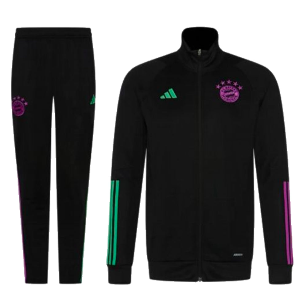 2023-2024 Bayern Munich Tracksuit (Black) - Kids_0