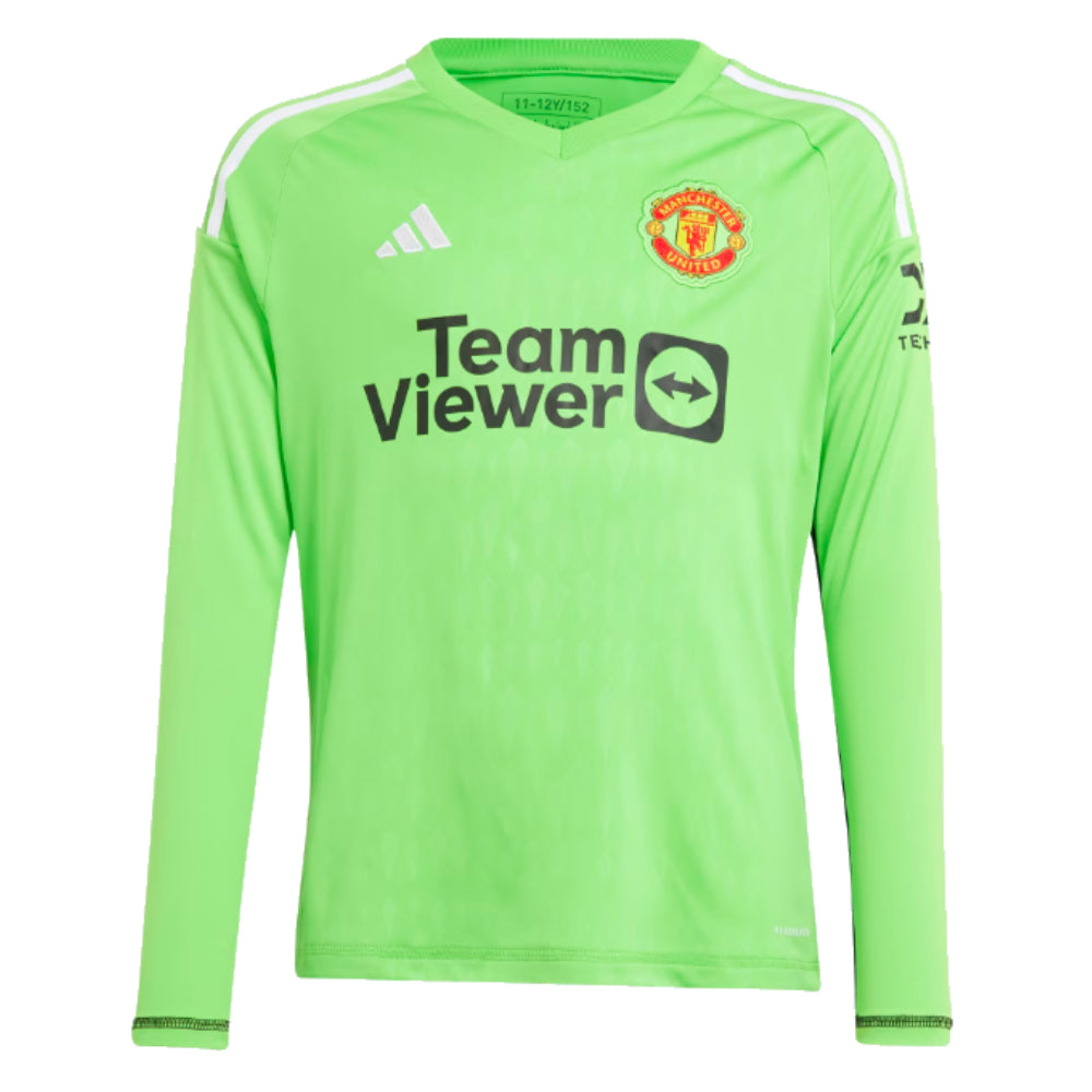 2023-2024 Man Utd Home Goalkeeper Shirt (Solar Green) - Kids (Onana 24)_3