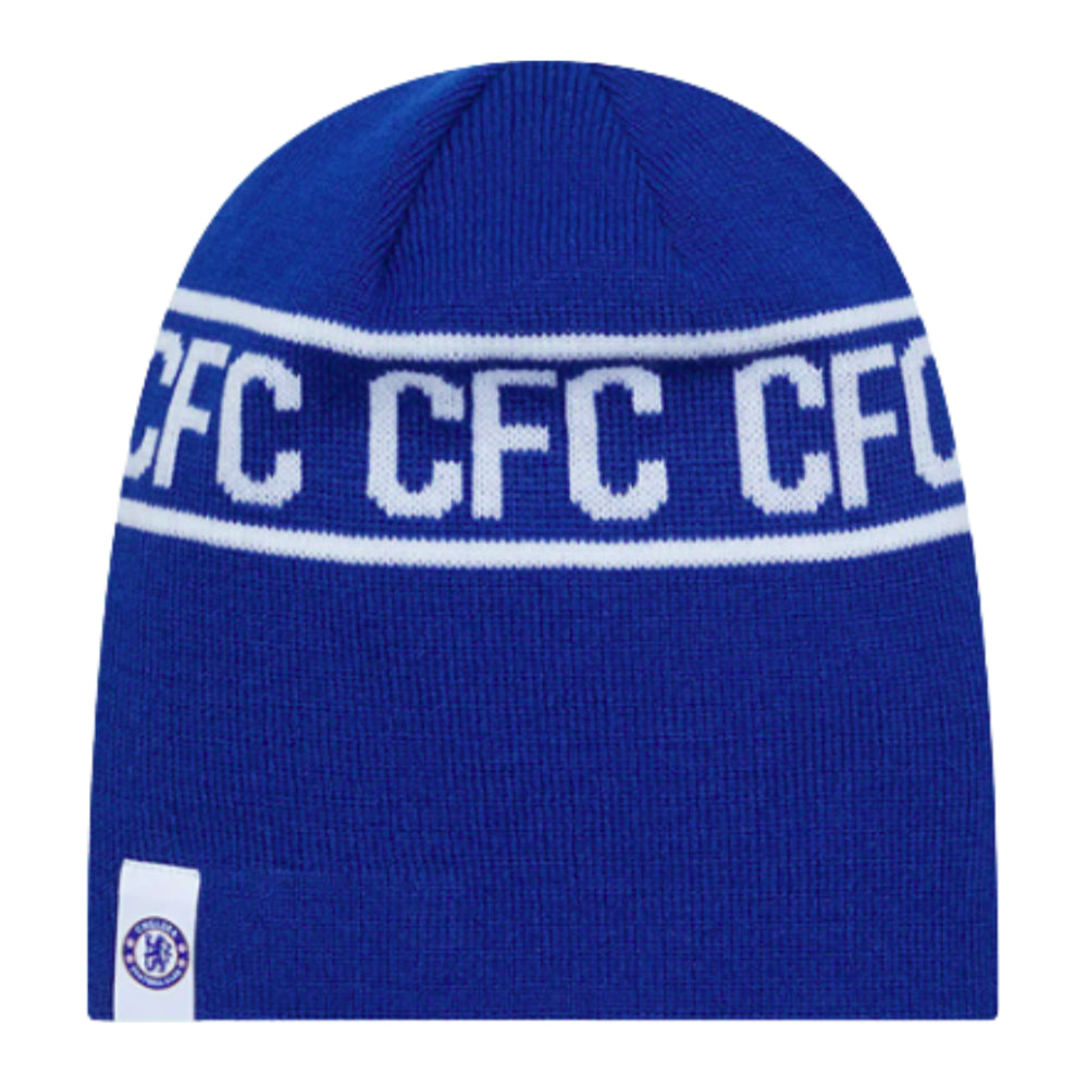 2023-2024 Chelsea Letter Bobble Knit Beanie Hat (Blue)_0