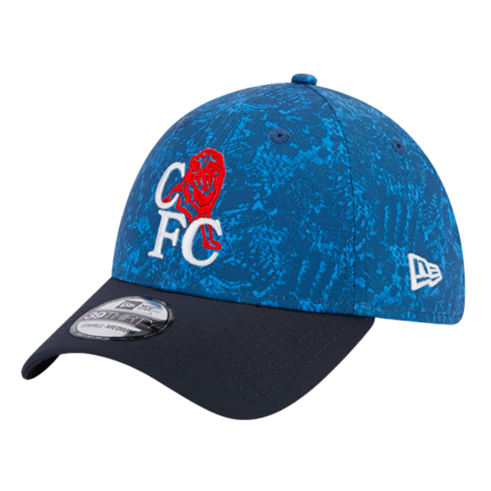 2023-2024 Chelsea Lion Crest All Over 39Thirty Stretch Cap (Blue)_2