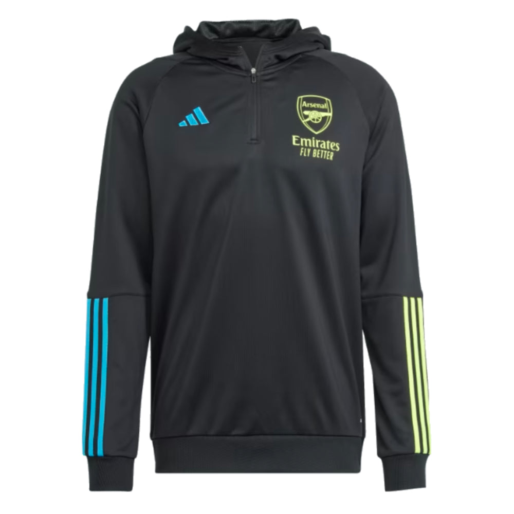 2023-2024 Arsenal Hooded Top (Black)_0