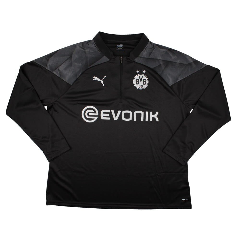 2023-2024 Borussia Dortmund Training Half Zip Top (Black-Silver)_0