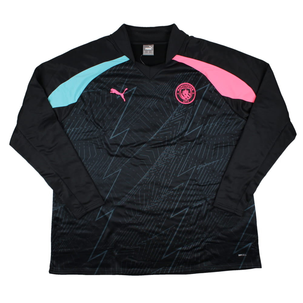 2023-2024 Man City Pre-Match LS Sweat Top (Dark Navy)_0