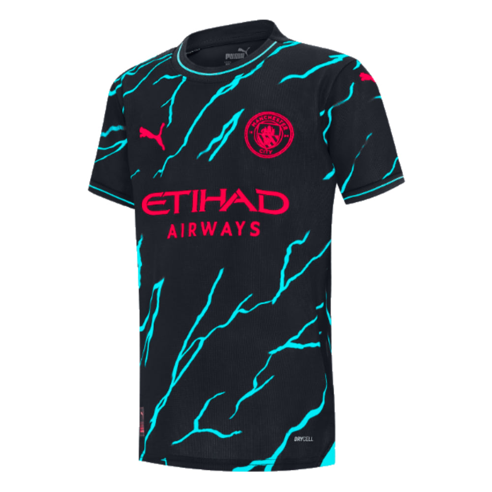 2023-2024 Man City Third Shirt (Kids) (HAALAND 9)_3