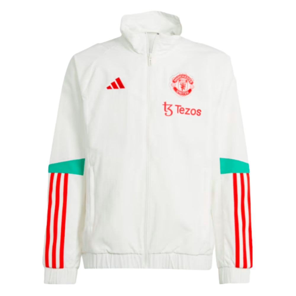 2023-2024 Man Utd Presentation Jacket (White) - Kids_0