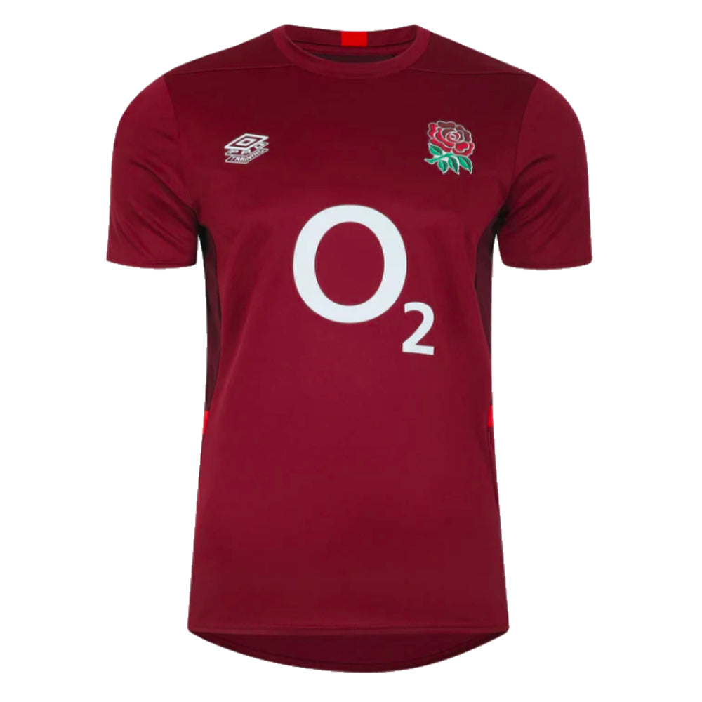 2023-2024 England Rugby Gym Tee (Tibetan Red)_0