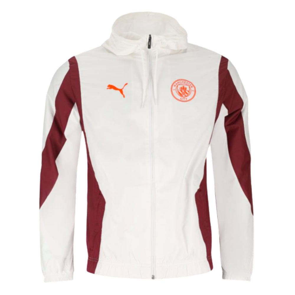 2023-2024 Man City Pre-Match Woven Anthem Jacket (White)_0