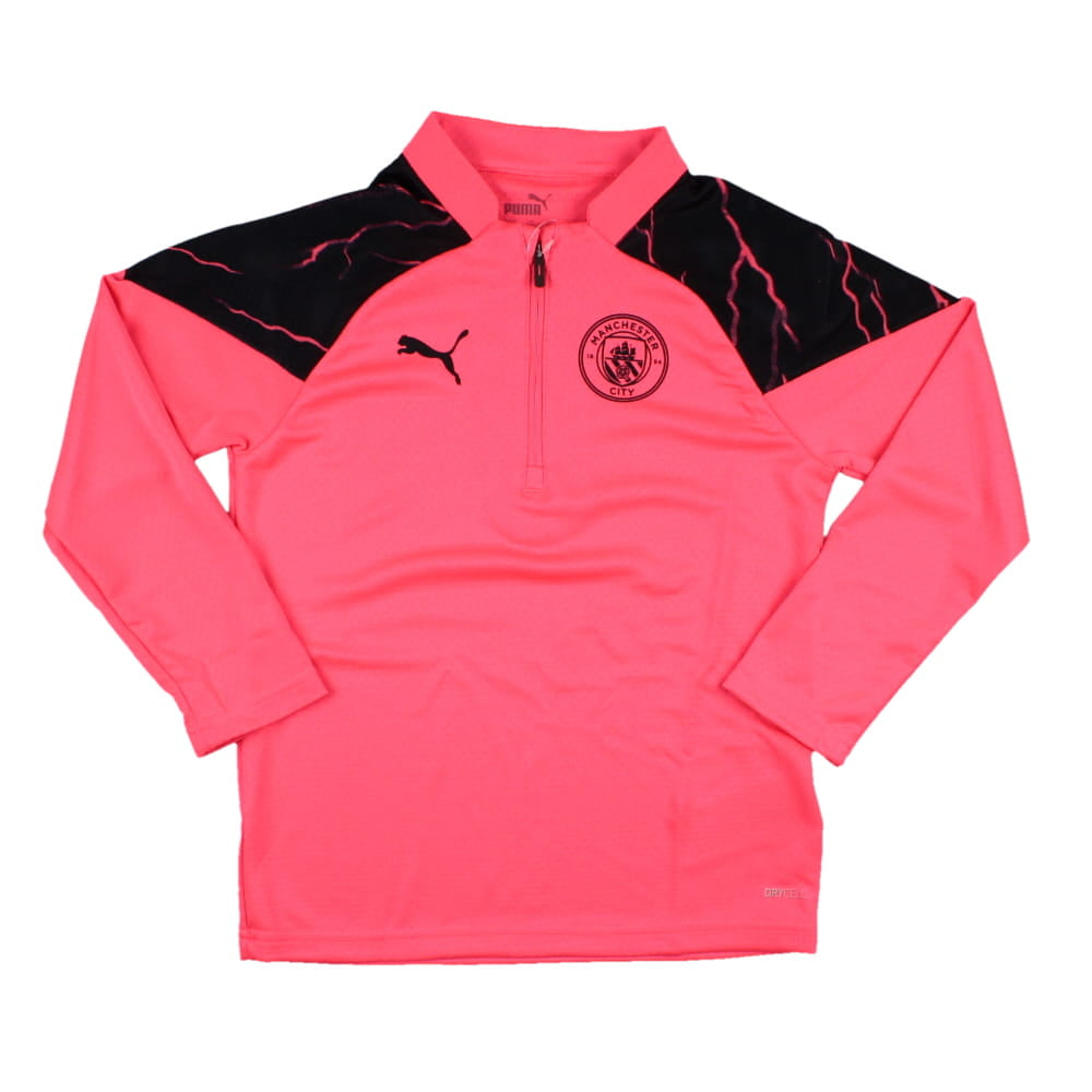 2023-2024 Man City Training Half Zip Top (Sunset Glow) - Kids_0