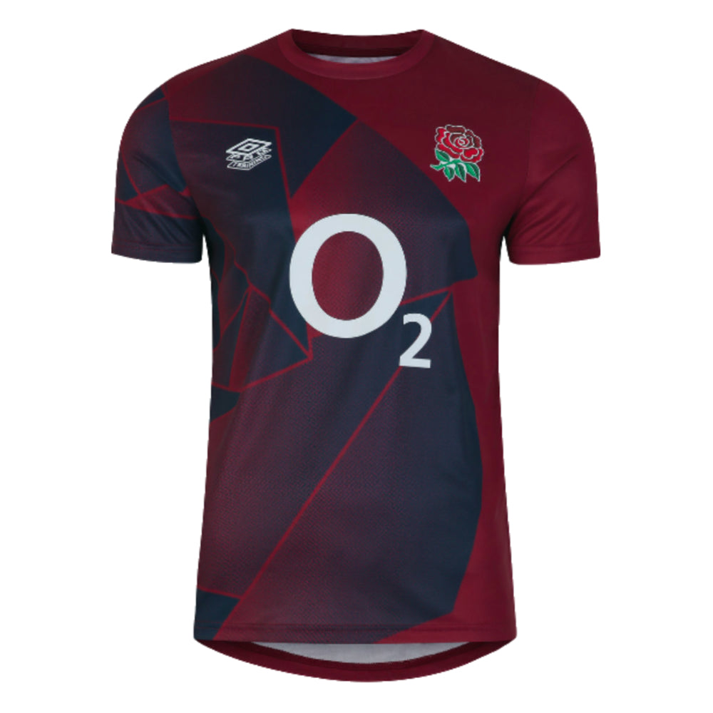 2023-2024 England Rugby Warm Up Jersey (Tibetan Red) - Kids_0