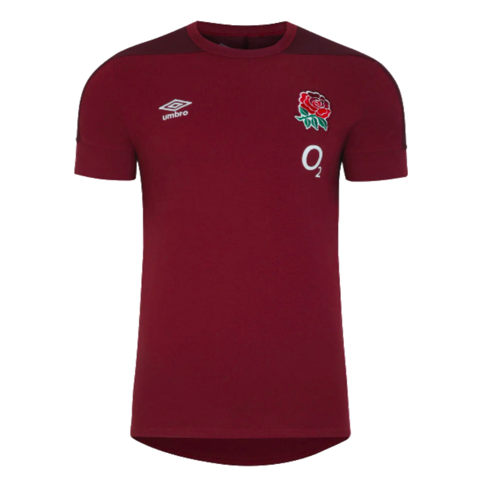 2023-2024 England Rugby Presentation T-Shirt (Tibetan Red)_0