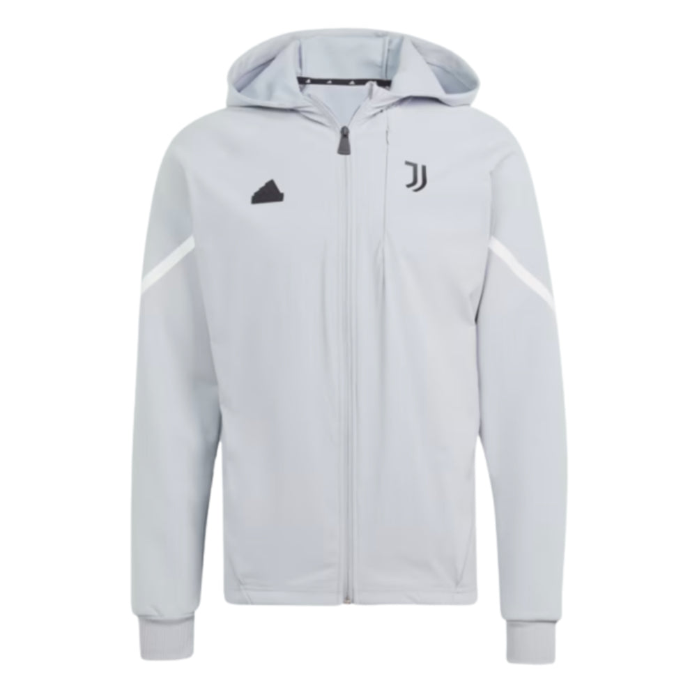 2023-2024 Juventus Gameday Full Zip Hoodie (Halo Silver)_0