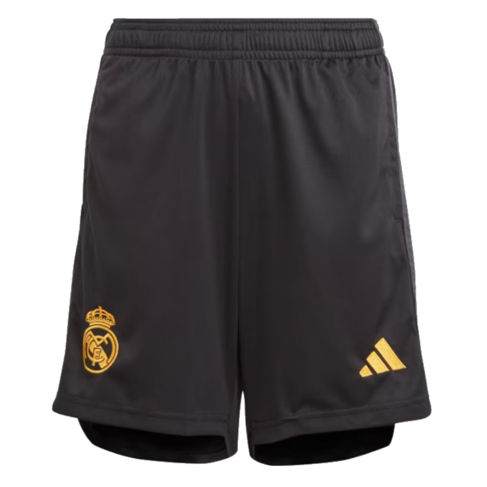2023-2024 Real Madrid Third Shorts (Black) - Kids_0