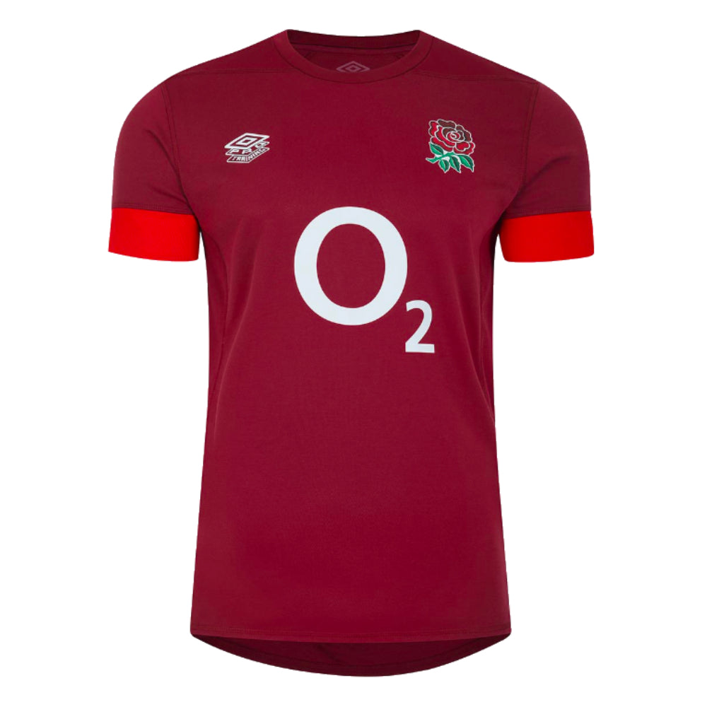 2023-2024 England Rugby Relaxed Training Shirt (Tibetan Red)_0